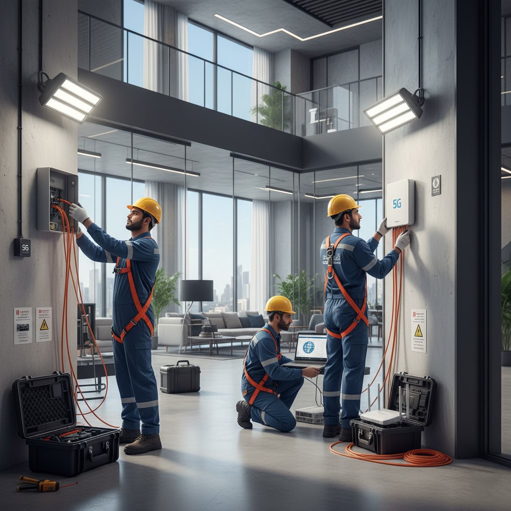 خدمة تركيب فايبر والألياف البصرية